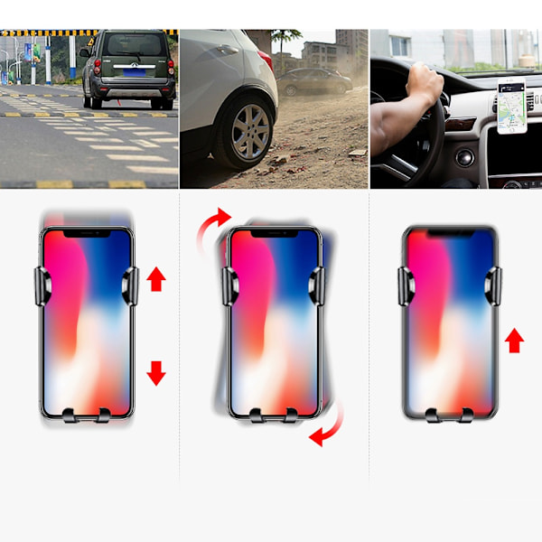 Osculum gravity biltelefonholder til forruden eller instrumentbrættet, sort