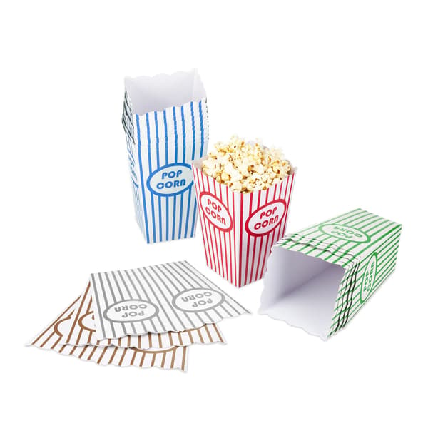 Popcornposer, 50 stk, 5 farver