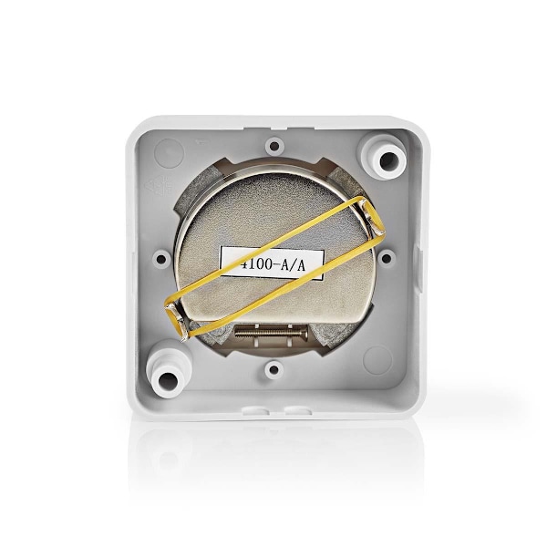 Antenne End vægdåse | 1x F-Connector Hun / 1x IEC Connector Han / 1x IEC Connector Hun | 75 Ohm | Retur sti | Hvid / Sølv
