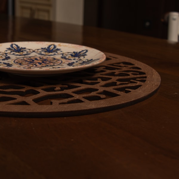 Træ bordmåttesæt (4 stykker) Coral - Wenge
