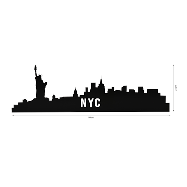 Dekorativ LED-belysning NYC Skyline - Blå