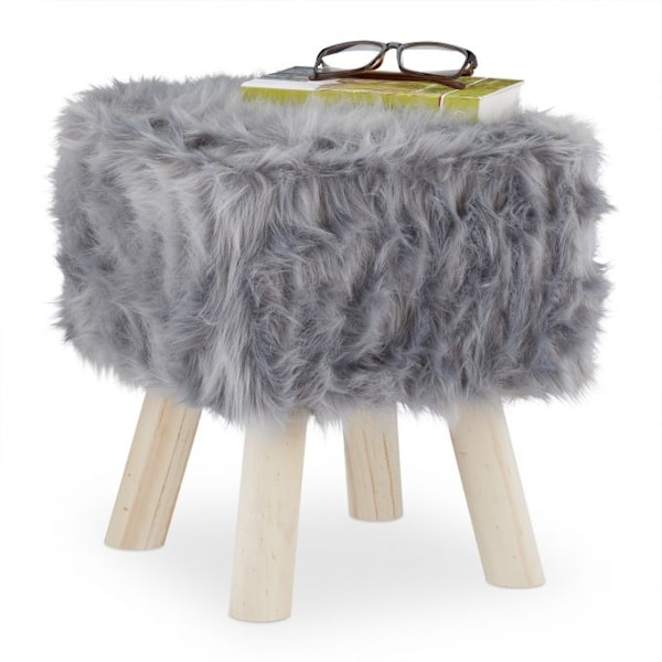 Pelspalle Faux Fur Grå