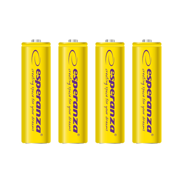 Esperanza ladattavat akut Ni-Mh Aa 2000Mah 4kpl. Keltainen