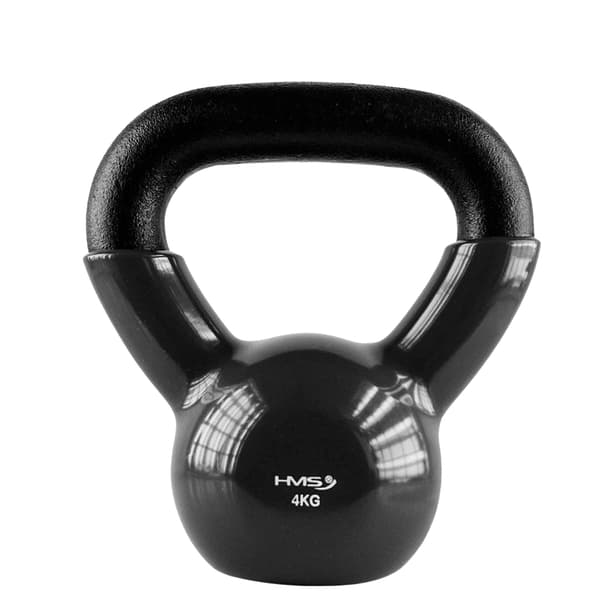 Støbejern Kettlebell, 4 kg – Sort