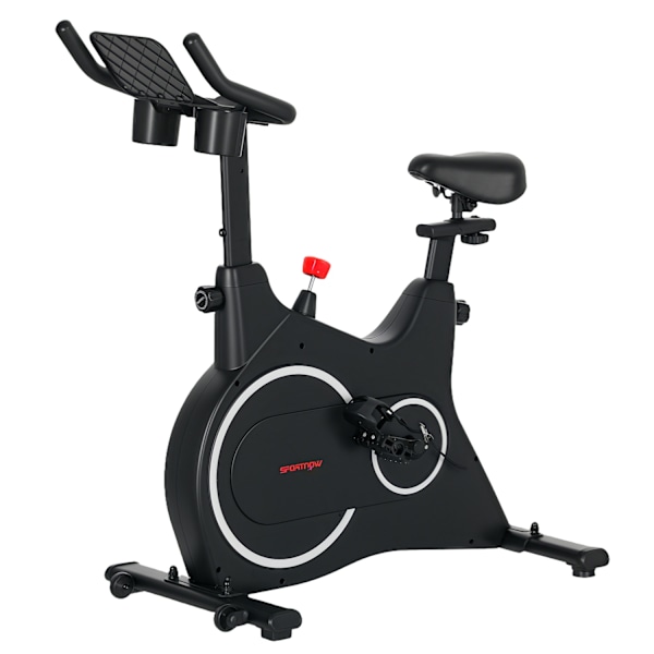Liggende ergometer til hjemmemotionscykel med magnetisk modstand, LCD-skærm, siddende ergometer med justerbart sæde og håndtag, tabletholder, flaskeho