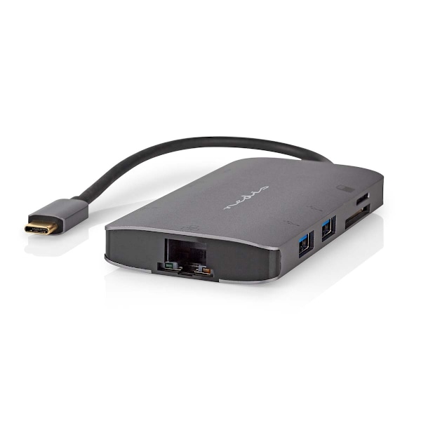 USB N Moniporttisovitin | USB 3.2 Gen 1 | USB-C™ Uros | HDMI™ Ulostulo / Micro SD / RJ45 Naaras / SD / USB-C™ Naaras / 3x USB-A Naaras | 5 Gbps | 0.20