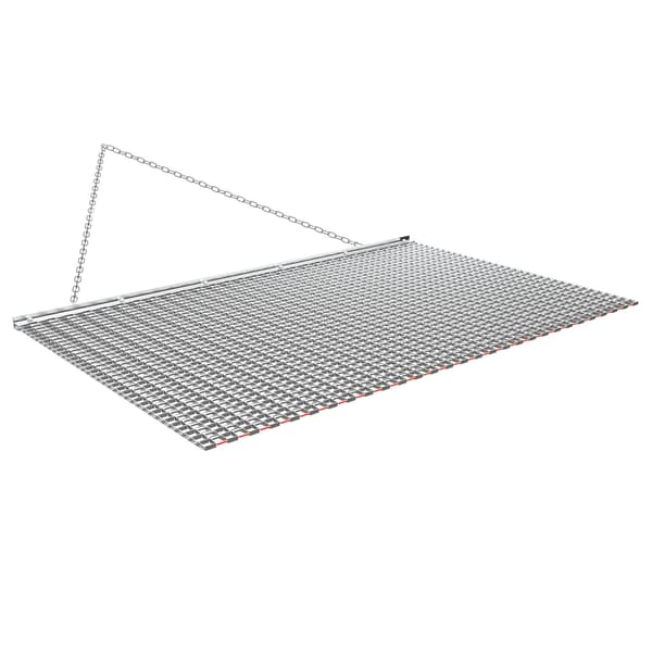 Trækharverive, 6x3 fod galvaniseret stål, bugseringskæde