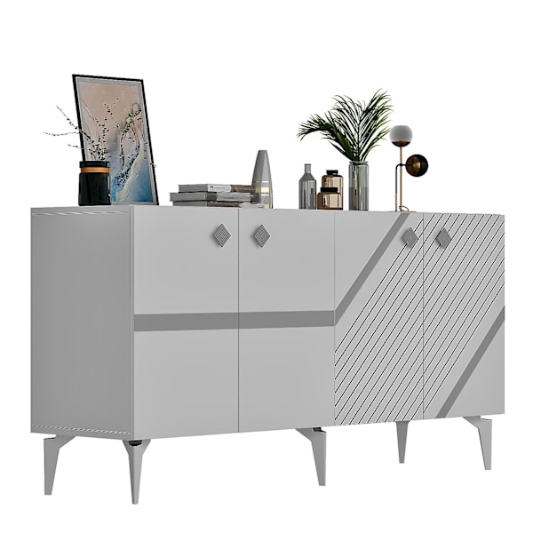 Konsol Iris - Hvid, Sølv