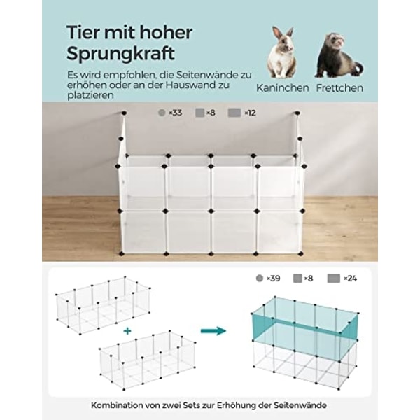 Helposti koottava modulaarinen lemmikkieläinten leikkikehä - tilava ja turvallinen