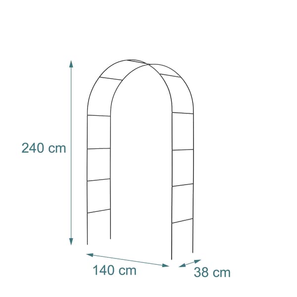 Set med rosbågar i svart metall – 2-pack