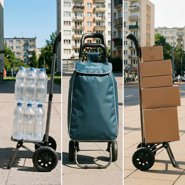 Indkøbsvogn 40L, isoleret, foldbar, turkis