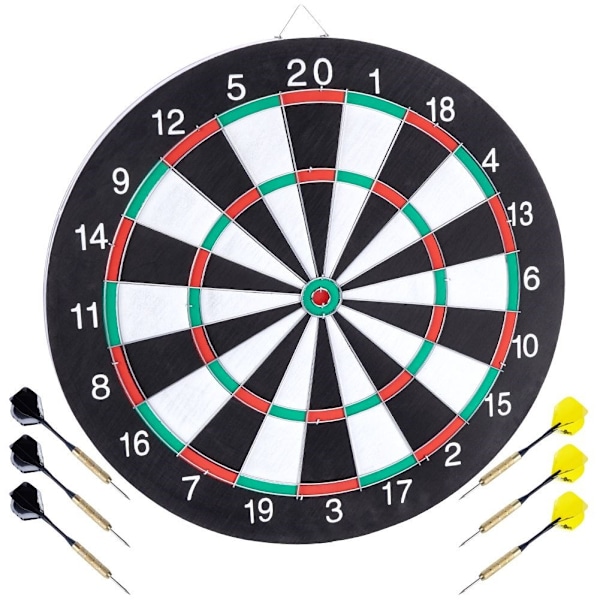 Dubbelsidig Darttavla med Pilar, 42 cm i Diameter