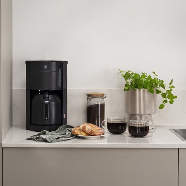 Kaffemaskine med 1L termokande, 10 kopper, sort