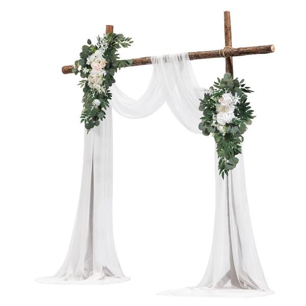 Blommor till bröllopsbågen, konstgjorda draperier, kit, 4 delar