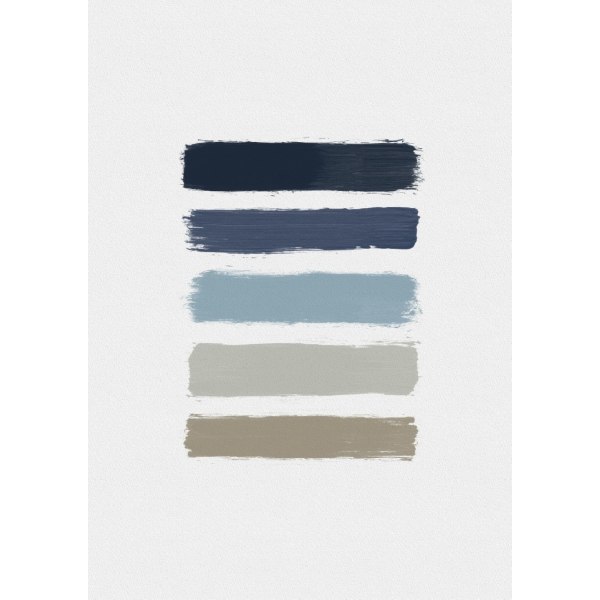 Blue A Taupe Stripes - 70x100 cm