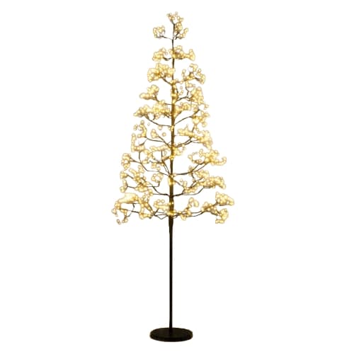 LED-ljusgran 150 cm, 1000 varmvitt, cementstativ