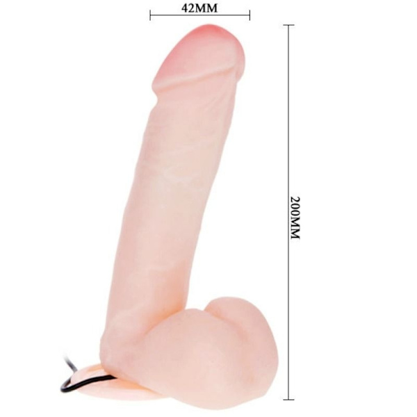 Baile - Realistisk Dildo Med Vibration Och Rotation 20 Cm