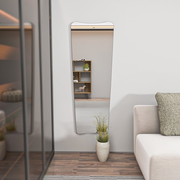 Cheval Mirror Vitros - Transparent, Svart
