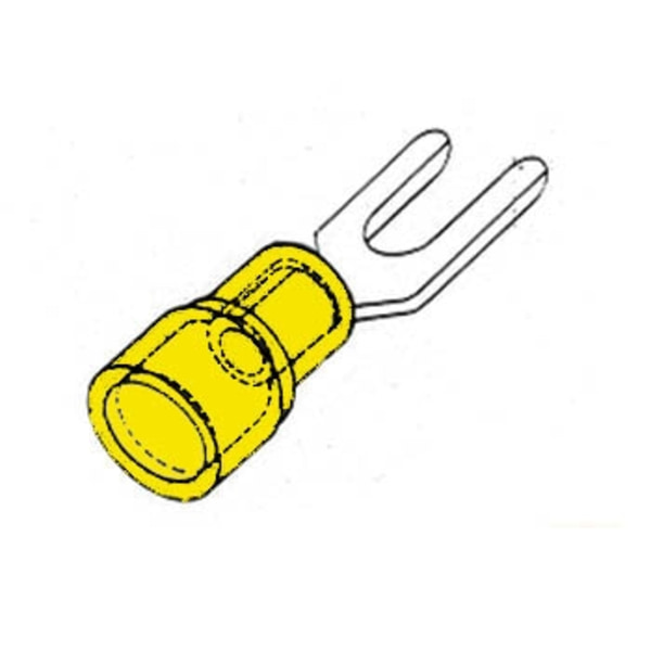 Forked Spade Gul 5,3Mm