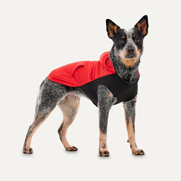 Gooeez Kangaroo Fleece Hættetrøje 2XS Rød/Sort