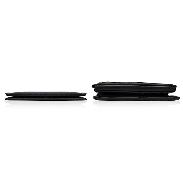 Miesten ohut nahkalompakko ja kukkaro SOLIER SW15 SLIM BLACK