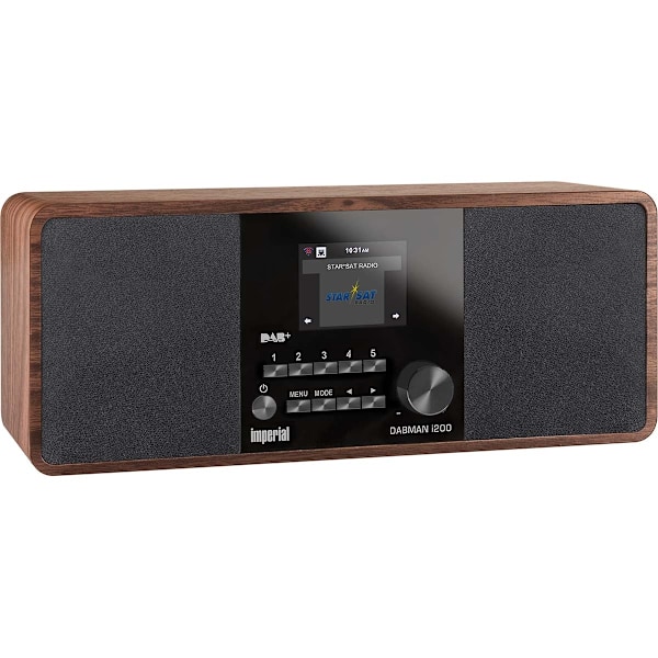 DABMAN i200 Multifunktionel stereoradio DAB+/FM/internet i trælook