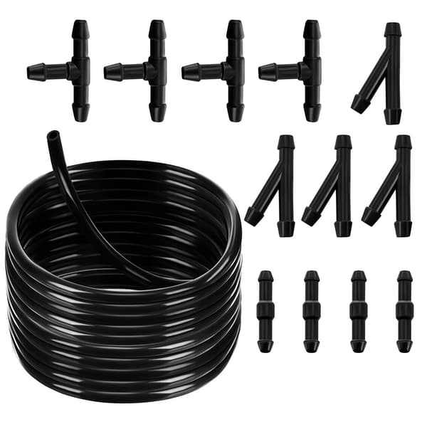 Reparationssæt til forrudesprinkler, 2 m PVC-slange, sort