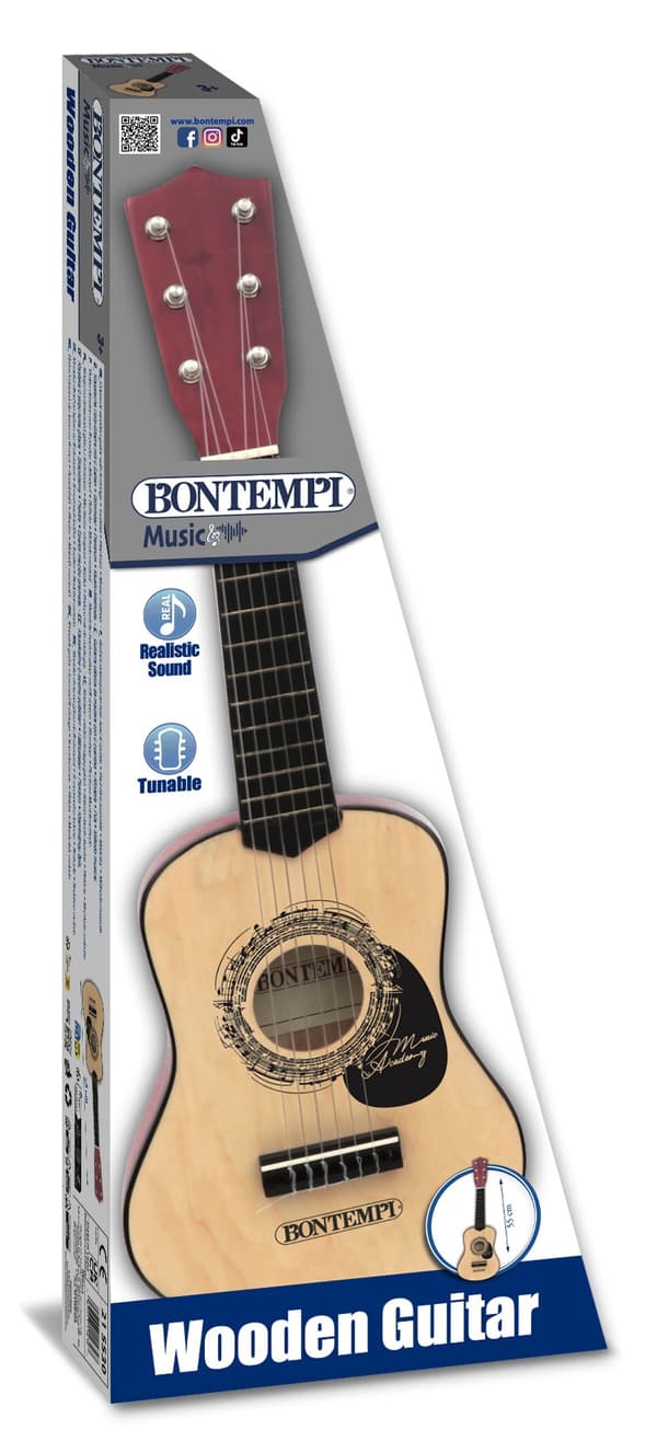 Klassisk trägitarr för barn, 55 cm, med plektrum