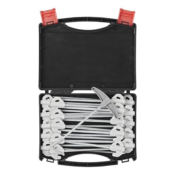 Rockpenna 20 cm metall med plastkrok - set med 20 stycken i fodral