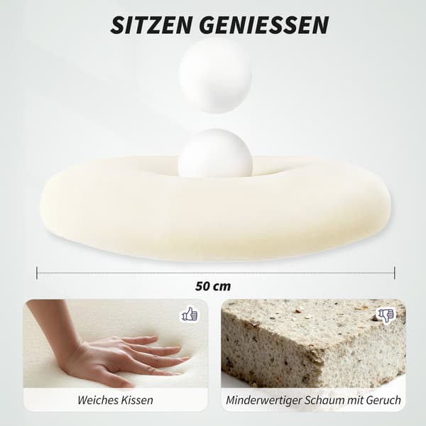 Ergonomisk kontorstol, 3D-armlæn, netryg, sort