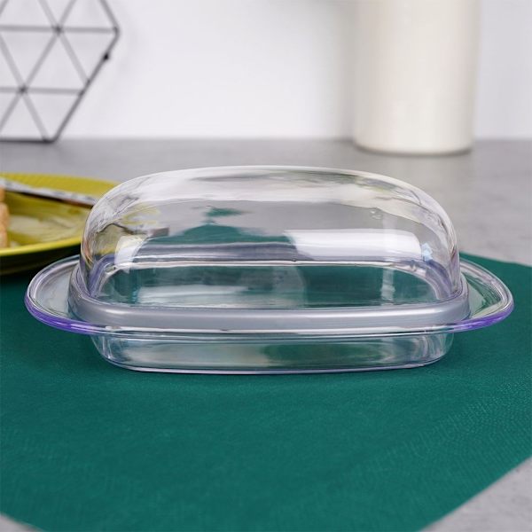Transparent Smörbehållare i Plast för Förvaring och Servering