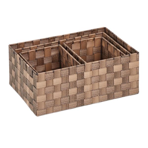 Wicker Look -säilytyskorisarja 4 kpl