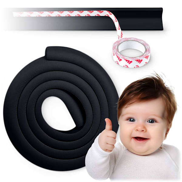 Beskyttende skumtape Ricokids 798701 sort 2 m