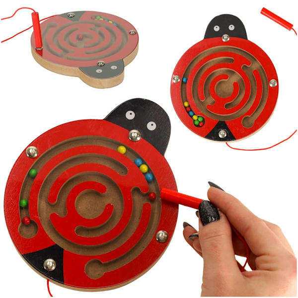 Magneettinen labyrintti leppäkerttupalloilla