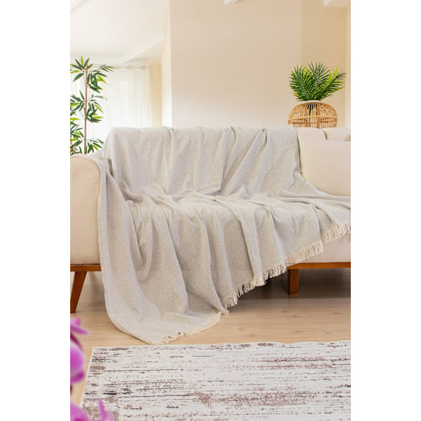 Sofföverdrag Woven Cozy - Grå