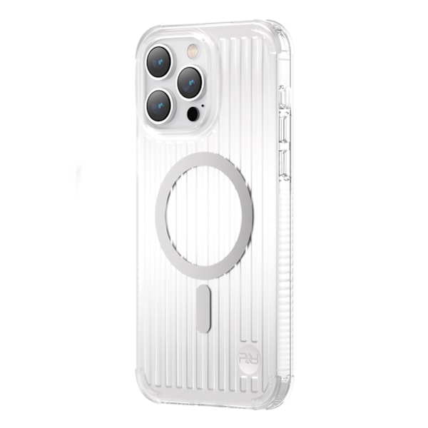 Magnetfodral för iPhone 14 Pro MagSafe PQY Go Out Series silver