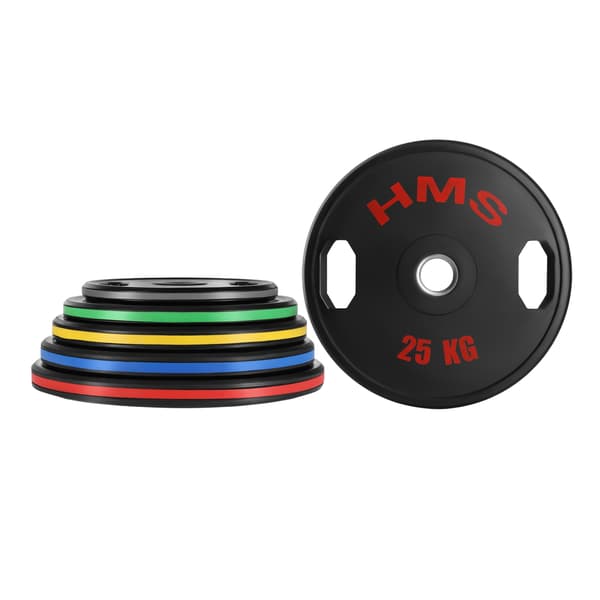 Olympiska viktskivor, 2x25kg, stål och nygummi