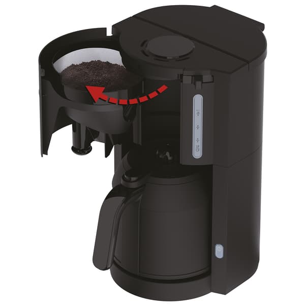 Kaffemaskine med 1L termokande, 10 kopper, sort