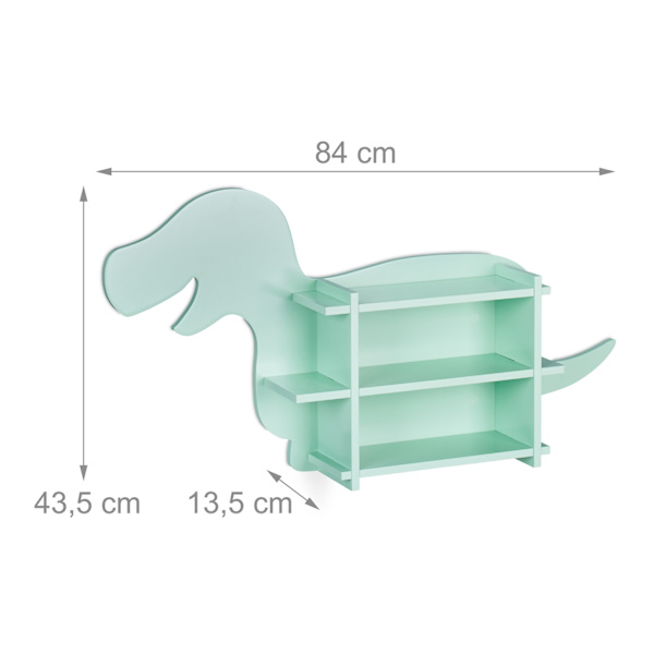 Børnehylde Dino til væggen