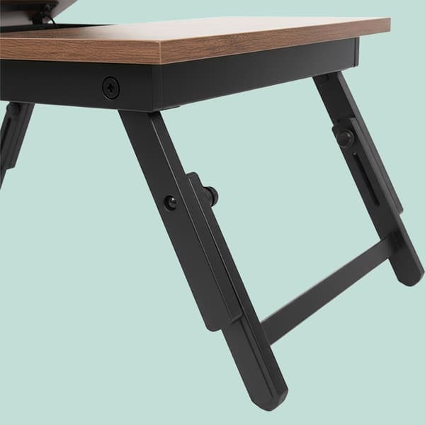 Justerbart laptopbord med låda – vinklingsbar topp, hopfällbar