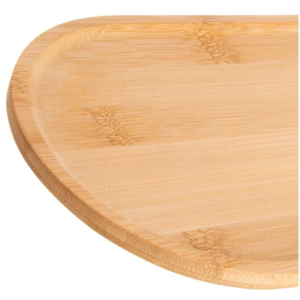 Ovalt snacksfat i bambu, 28x15 cm, dekorativt fat