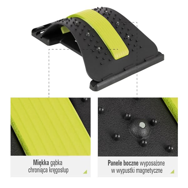 Ryggbår med magneter, grönt, smärtlindring