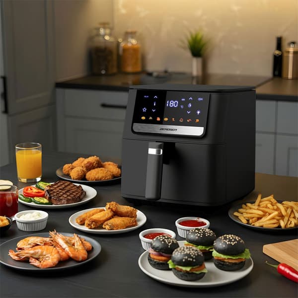 Airfryer, 6,5L, 1700W, Touchskærm, Sort