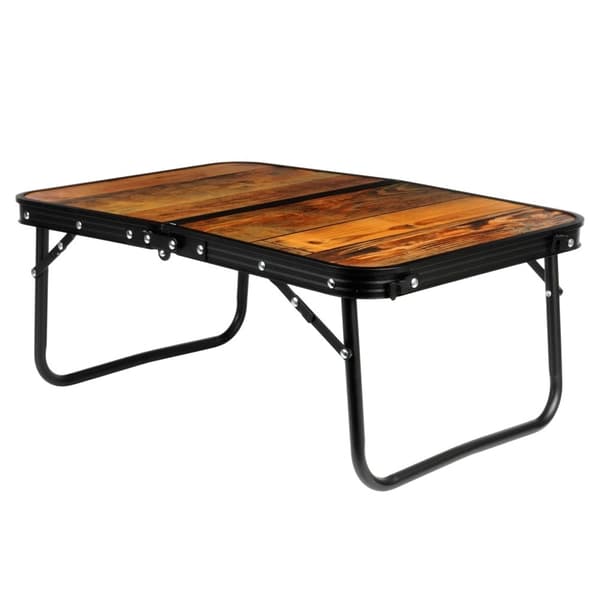 Hopfällbart campingbord i aluminium 60x40x25 cm