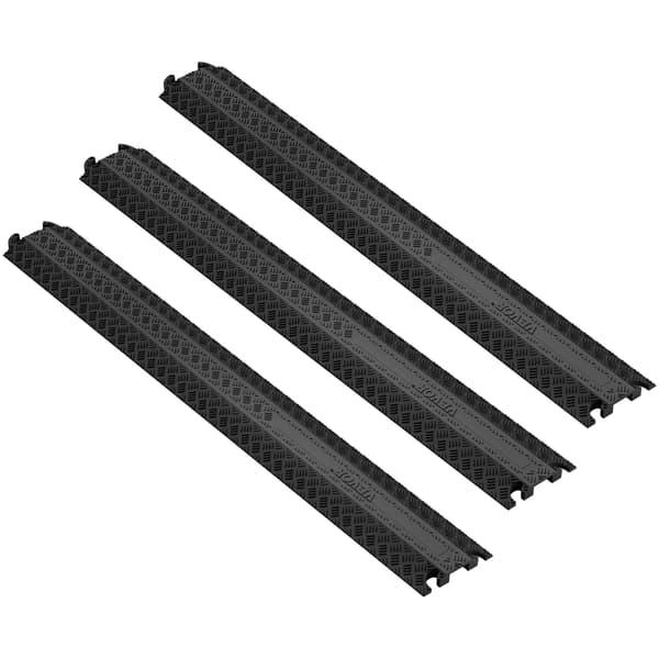 Kabeldækningsrampe, 3-pak, 100 cm, 907 kg/aksel