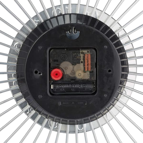Sølvvægur med glitrende sten, 50 cm diameter