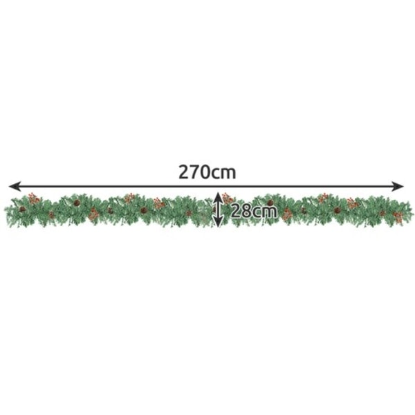 Joulukuuseppele 2,7 m Ruhhy 22322 LED-valoilla