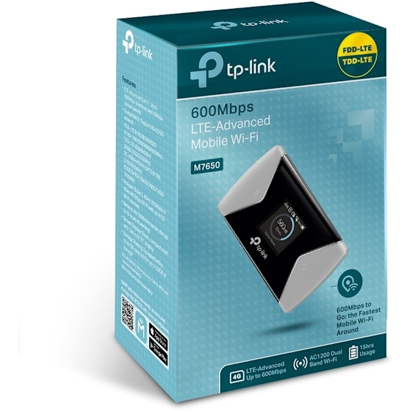 TP-LINK M7650 - LTE-modeemi ja WiFi-tukiasema