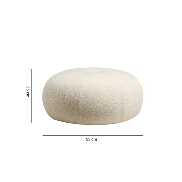 Puffe Tina - Bouclet White