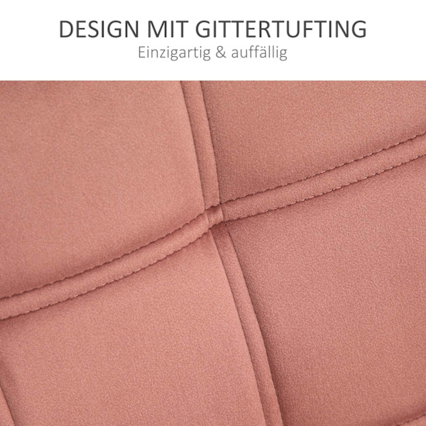 Enkeltlænestol, afslapningslænestol, lænestol med fløjlslook, hævede ben, skandinavisk polstret lænestol til stue, 68,5 x 61 x 72,5 cm